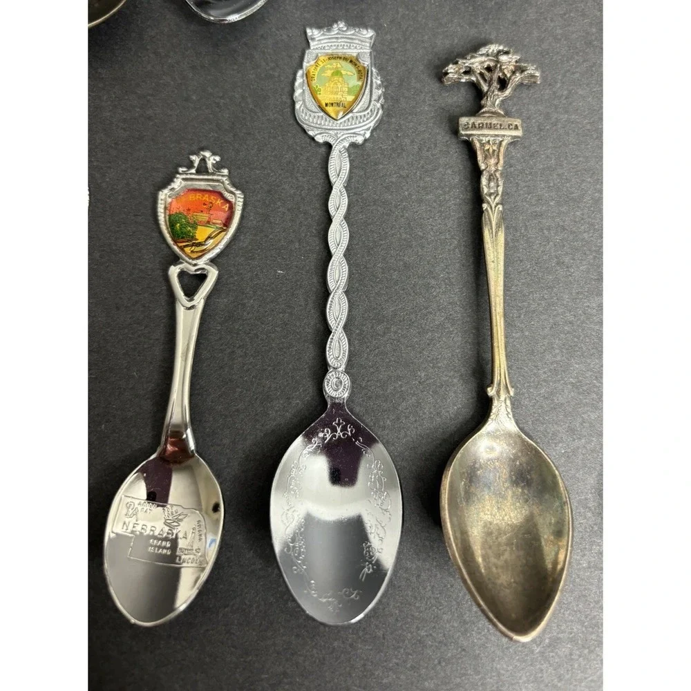 14 United States Souvenir Spoon PA Carmel CA Hampton VA Atlanta SC Girl Scouts